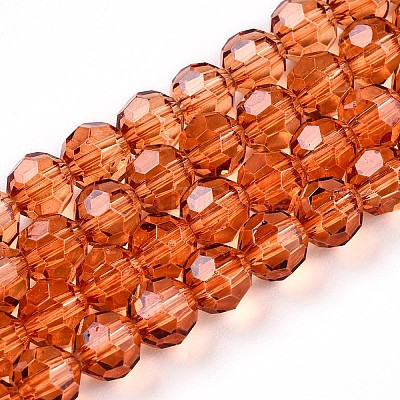 Baking Paint Transparent Glass Beads X1-DGLA-A035-T6mm-A04-1