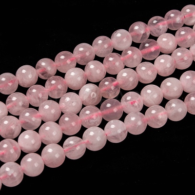 Pink Color Natural Madagascar Rose Quartz Beads Strands G-D655-8mm-1