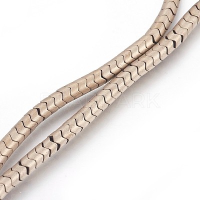 Electroplated Non-magnetic Synthetic Hematite Beads Strands G-P423-01-1