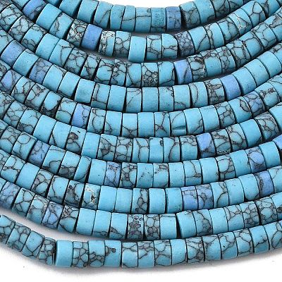 Dyed Synthetic Turquoise Beads Strands G-Z089-A04-Q-1