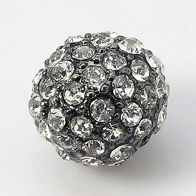 Alloy Rhinestone Beads RB-A034-10mm-B-1