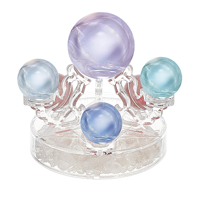 Acrylic Crystal Ball Display Stands ODIS-WH0001-39-1