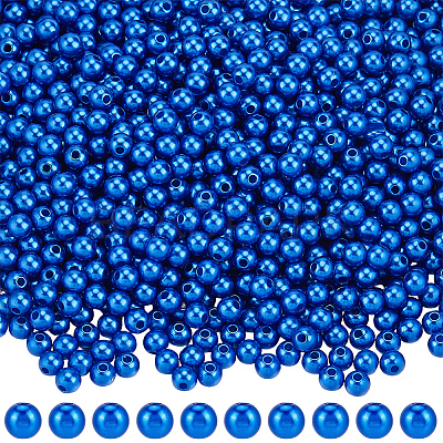 Spray Painted ABS Plastic Imitation Pearl Beads OACR-PA0001-38A-01-1