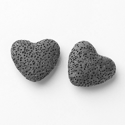 Unwaxed Natural Lava Rock Beads G-F327-18-1