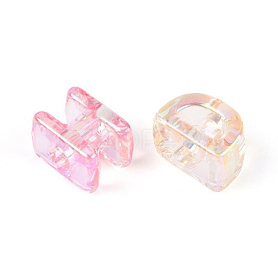 UV Plating Transparent Acrylic Beads PACR-T017-13M-1
