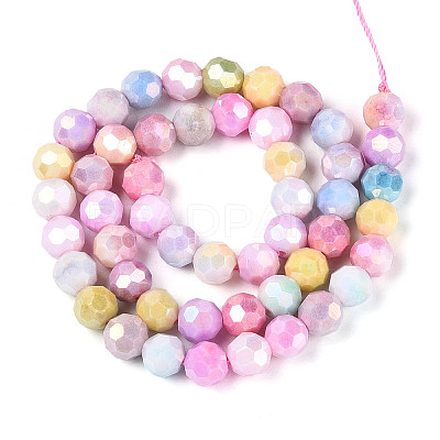 Anti-Tarnish Electroplate Glass Beads Strands EGLA-T021-10mm-15-14-1