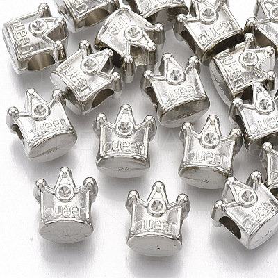 Plating ABS Plastic European Bead Rhinestone Settings KY-T019-13-1