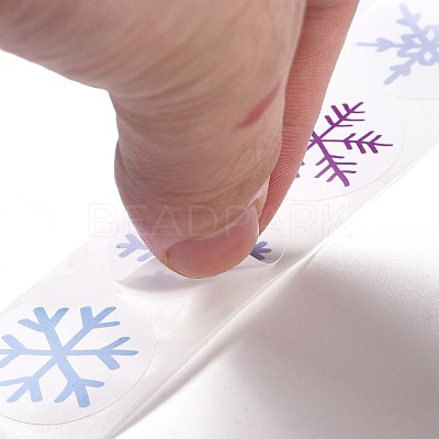 Christmas Themed Flat Round Roll Stickers DIY-B045-04B-1