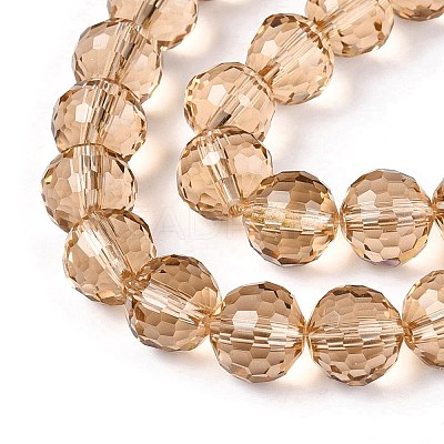 Transparent Glass Bead Strands GLAA-R095-10mm-40-1
