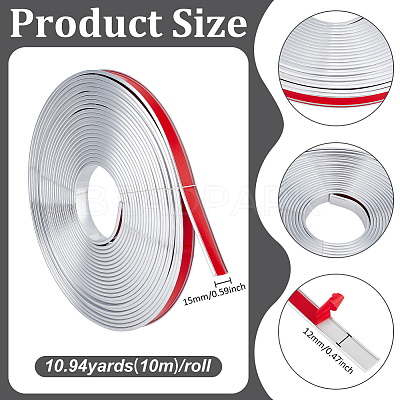 U-Shaped Self-adhesive PVC Edge Guard Strips AJEW-WH0609-210B-02-1