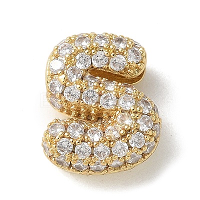 Brass Micro Pave Cubic Zirconia Beads X-KK-P290-61G-S-1
