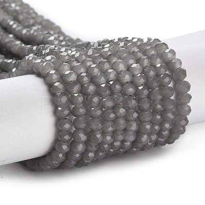 Baking Paint Imitation Jade Glass Bead Strands DGLA-A034-J4MM-A43-1