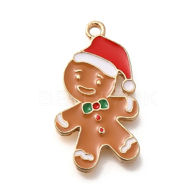 Christmas Theme Alloy Enamel Pendants ENAM-Q509-02KCG-01-1