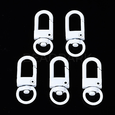 Spray Painted Eco-Friendly Alloy Swivel Snap Hooks Clasps PALLOY-T080-02M-NR-1