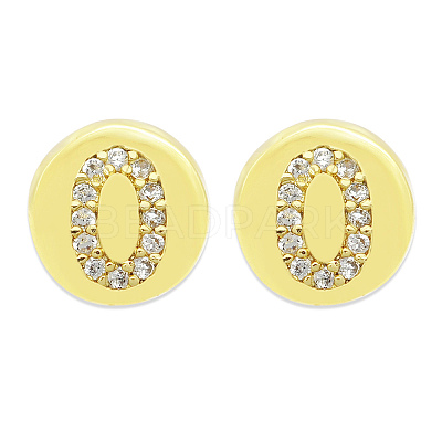 Brass Micro Pave Clear Cubic Zirconia Beads KK-T030-LA843-OX3-1