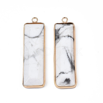 Natural Howlite Pendants G-S359-386A-1