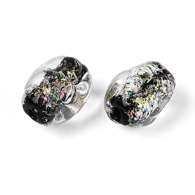 Handmade Foil Lampwork Beads Strands FOIL-T008-07B-1