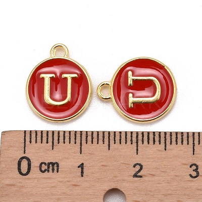 Golden Plated Alloy Enamel Charms ENAM-S118-03U-1