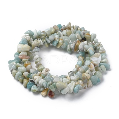 Natural Flower Amazonite Chip Bead Strands X-G-M205-12-1