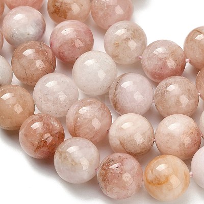Natural Pink Morganite Beads Strands G-H335-B01-12mm-1