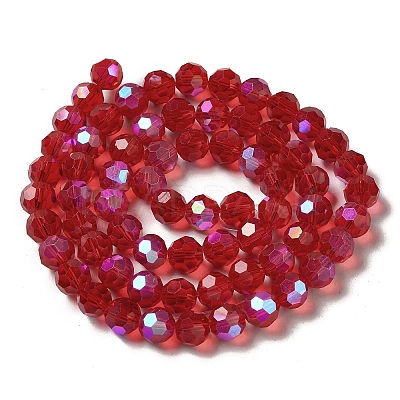 Electroplate Transparent Glass Beads Strands EGLA-A035-T10mm-L01-1
