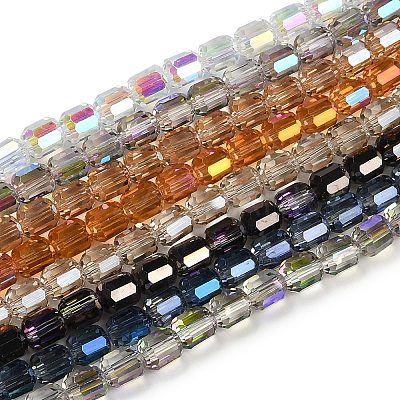 Electroplate Glass Beads Strands GLAA-G112-07-1