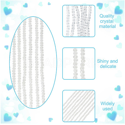 10 Strands Imitate Austrian Crystal Bicone Glass Beads Strands GLAA-HY0001-37B-1