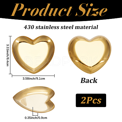 2Pcs 430 Stainless Steel Display Trays for Key Jewelry ODIS-SP0001-12G-1
