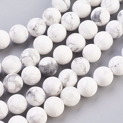 Natural Howlite Beads Strands X-TURQ-G091-10mm-1