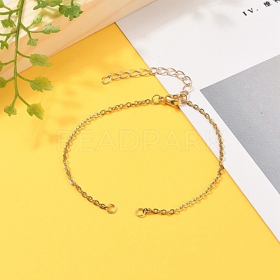 304 Stainless Steel Cable Chain Bracelet Making AJEW-JB00782-02-1
