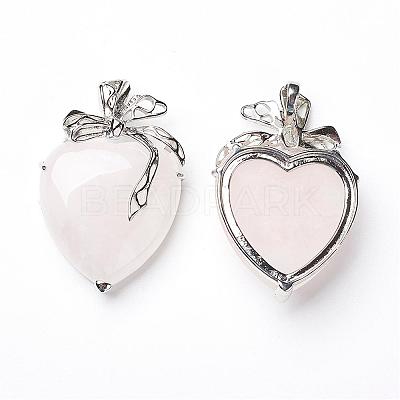 Rose Quartz Pendants KK-P103-A09-1