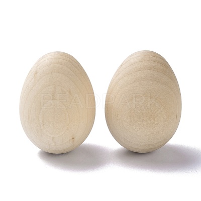 Unfinished Blank Wooden Easter Craft Eggs WOOD-I006-02-1