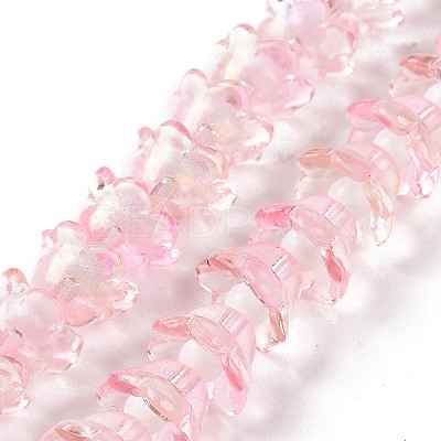 Transparent Glass Beads Strands LAMP-H061-01D-04-1