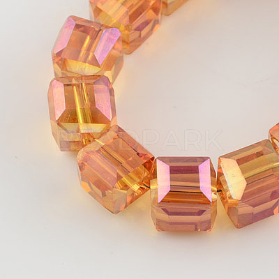 Electroplate Glass Bead Strands EGLA-R064-4mm-04-1