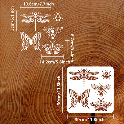 PET Hollow Out Drawing Painting Stencils DIY-WH0391-0559-1