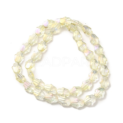Transparent Electroplate Glass Beads Strands EGLA-F159-FR03-1