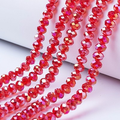Electroplate Glass Beads Strands EGLA-A034-T8mm-B06-1