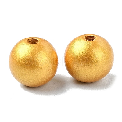 Wood Large Hole European Beads WOOD-D027-01F-1