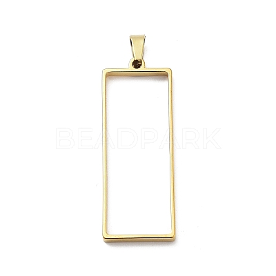 304 Stainless Steel Open Back Bezel Pendants STAS-Z091-05G-02-1