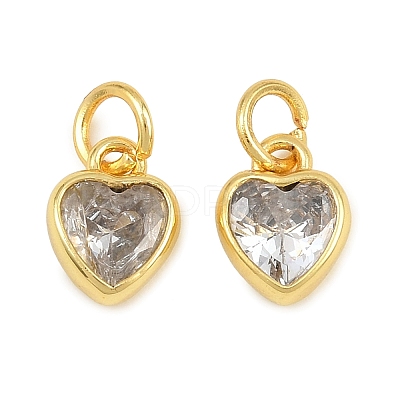 Brass Pave Cubic Zirconia Charms CU-CBA3D67-09G-04-1