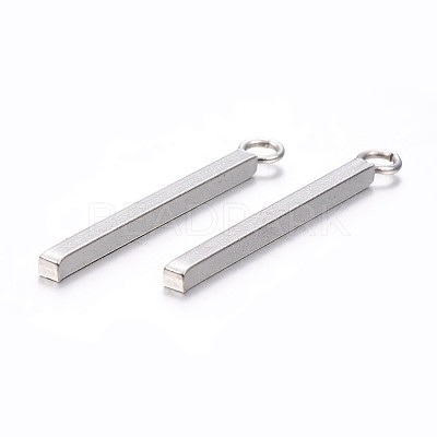 Tarnish Resistant 304 Stainless Steel Bar Pendants X-STAS-P186-05P-23mm-1
