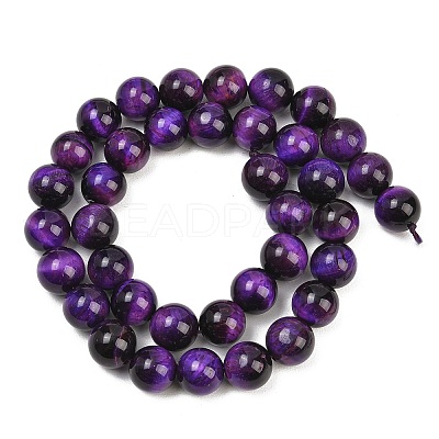 Natural Tiger Eye Beads Strands G-S259-03A-10mm-1