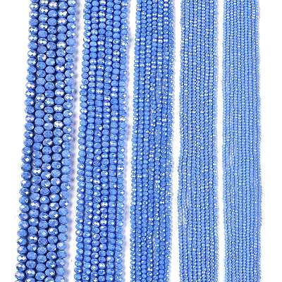 Electroplate Glass Beads Strands EGLA-A044-P2mm-B17-1
