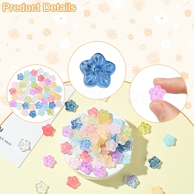 30Pcs Baking Paint Glass Beads GLAA-FS0001-97C-1