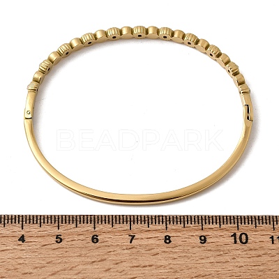 304 Stainless Steel Rhinestone Hinged Bangles for Women BJEW-B168-03C-G-1