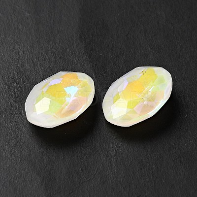 Mocha Fluorescent Style Glass Rhinestone Cabochons GGLA-M005-01B-001MK-1