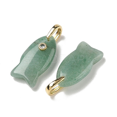 Natural Green Aventurine Pendants G-A297-01G-20-1