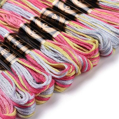10 Skeins 6-Ply Polyester Embroidery Floss OCOR-K006-A75-1