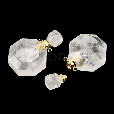 Natural Mixed Stone Perfume Bottle Pendants G-L623-13G-1