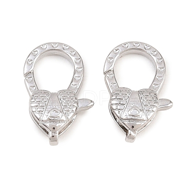 Brass Lobster Claw Clasps KK-H287-08G-P-1
